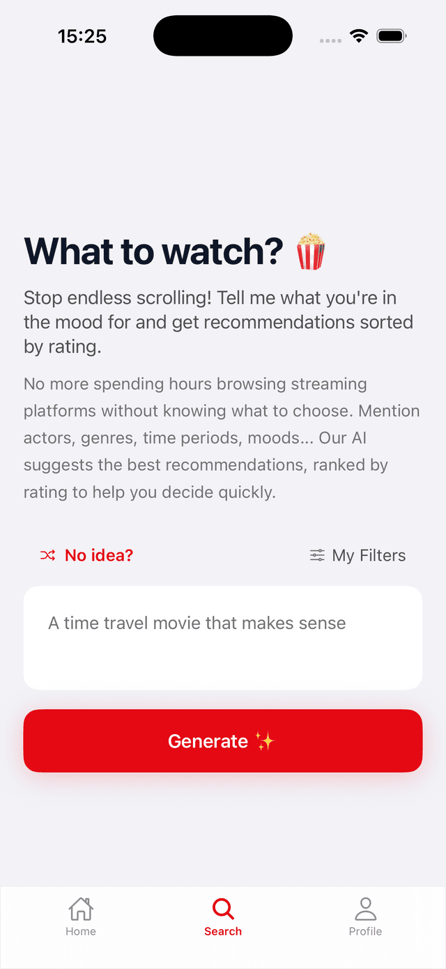 Recherche IA FastFlix pour trouver un film ou une série selon l'humeur