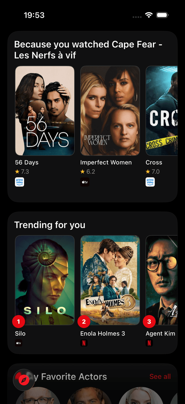 Recommandations FastFlix personnalisées : titres notés et suggestions basées sur vos visionnages